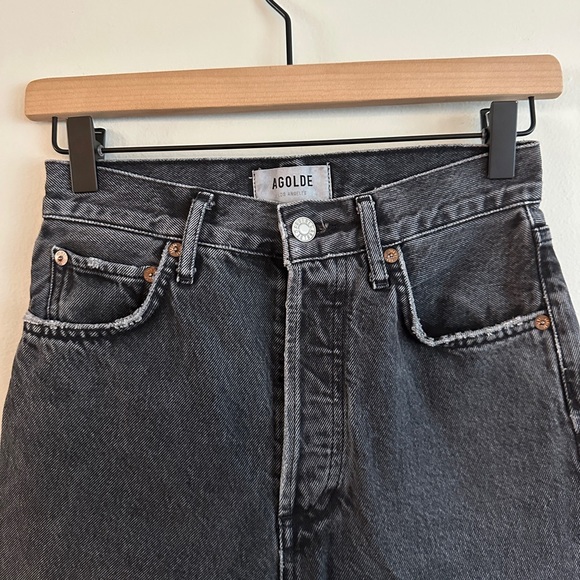 AGOLDE High Rise 90s Pinch Jeans - Black- Size 23 - Picture 9 of 14